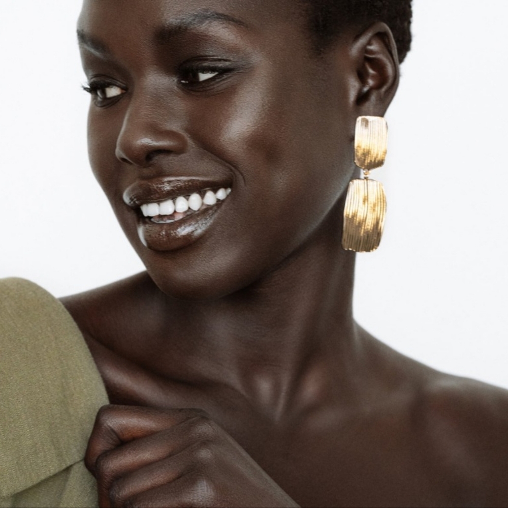 JLUXLABEL  *DISCONTINUED*   Carolina Dangle gold earrings